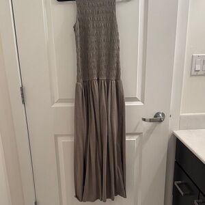 Universal Thread Sleeveless Maxi Dress in Olive Green/ Taupe